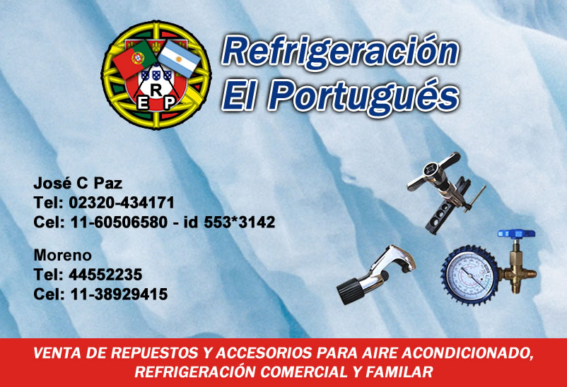 Refrigeracion El Portugues. Repuestos y herramientas para refrigeracion y aire acondicionado. Jose C Paz. Moreno. Buenos Aires
